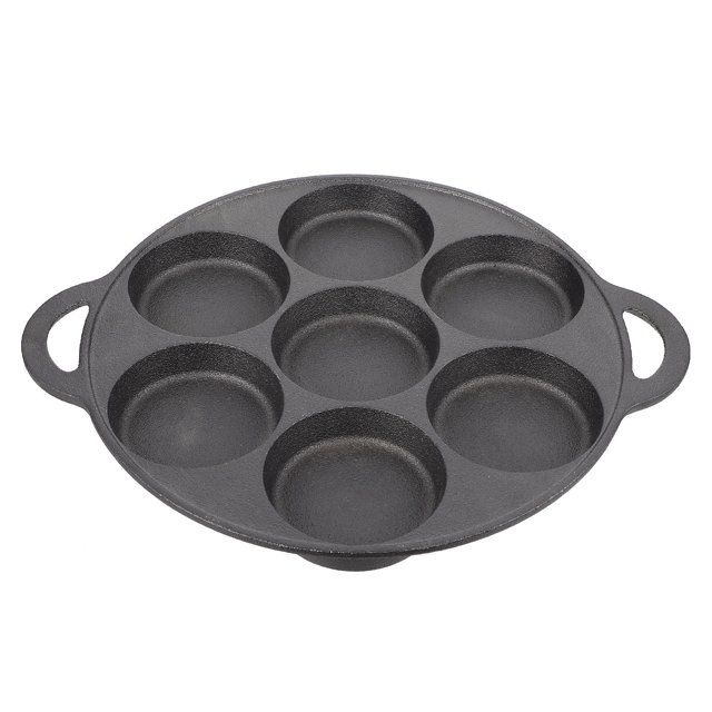 Minkissy 1Set Black Breakfast Pancake Pan Iron Easy to Clean for Families