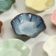 thumbnail image 4 of Uxcell Candle Holder Plates, 4 Inch Ceramic Candle Tray Tealight Incense Holder Dish Candlestick for Tea Light Aromatherapy Wedding Rustic Vintage Home Decor, Lotus Leaf Clear Gray Blue, 4 of 6