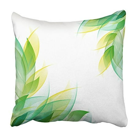 CMFUN Green Spring Best Romantic Flower White Plant Summer Collection Leaf Modern Pillowcase Cushion Cover 16x16 (Best Flower Bulbs To Plant In Spring)