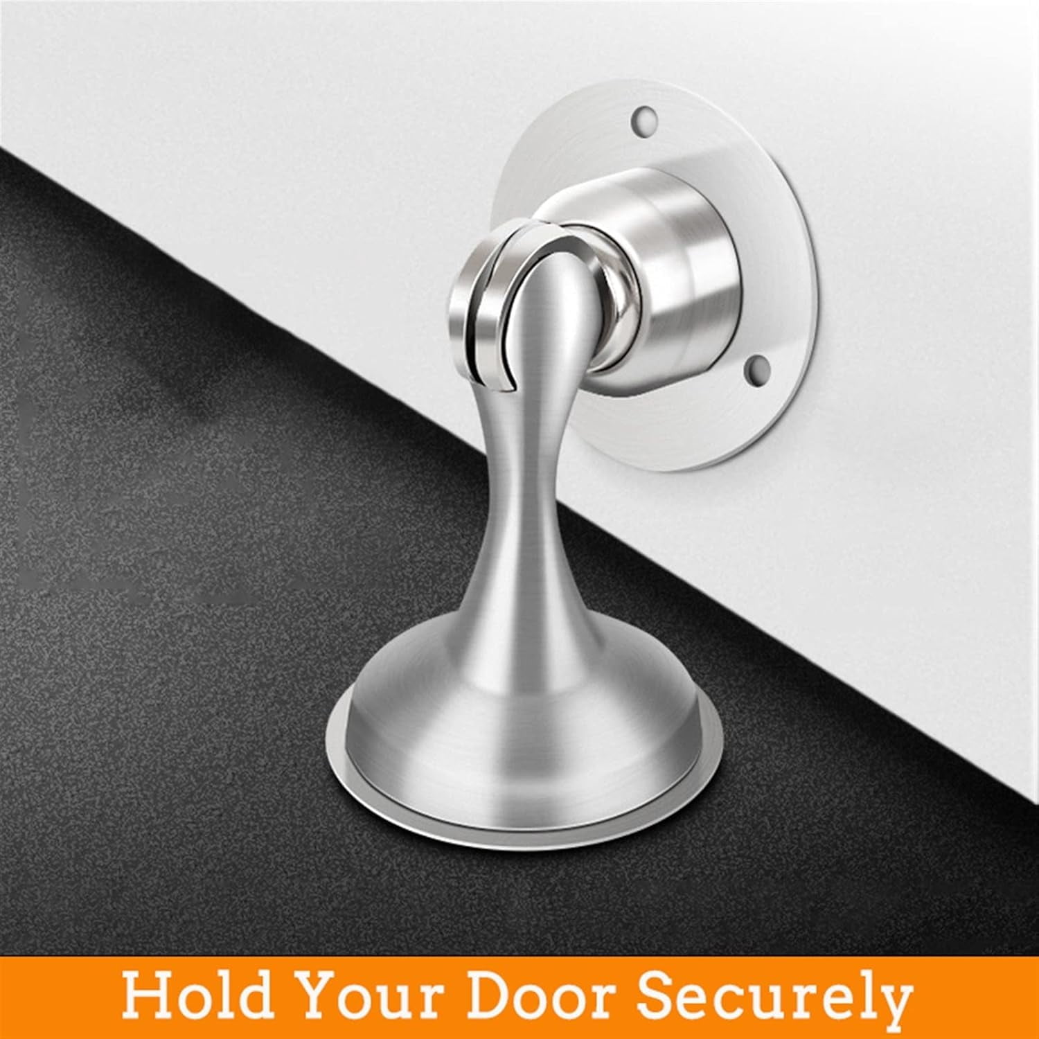Stainless Steel Mute Magnetic Door Stopper Non Punching Sticker Hidden Door Holders Floor Mounted Nail-Free Door Stops 1Pcs