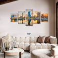 thumbnail image 2 of Elephant Stock Milwaukee Downtown Wall Art - Horizontal Multi Panel Canvas - Living Room Wall Decor - Places Multi Panel - Gray And Orange Decor - 92" x 42", 2 of 4