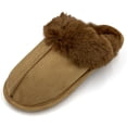 thumbnail image 3 of LAVRA Women's Furry Slipper Faux Fur Trim Mule Slide Slip On Indoor Outdoor, 3 of 6