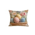 thumbnail image 4 of Easter Pillow Covers 18x18 Inch Spring Decorative Throw Pillow Cases for Couch Sofa Bed Easter Decorations for Home Living Room Home Easter Decor Bunny Egg Cushion Cover Easter Gifts 1Pcs C, 4 of 7