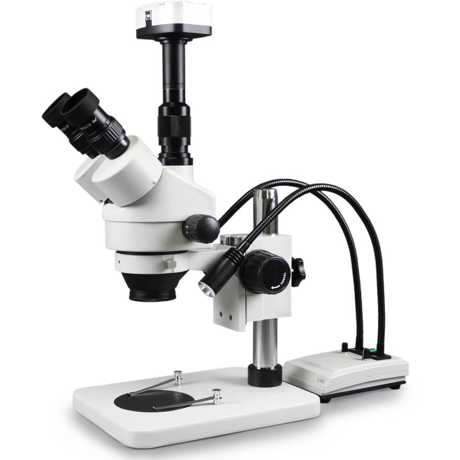 Trinocular Zoom Stereo Microscope, 10x Widefield Eyepiece, 0.7x4.5x