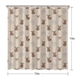 thumbnail image 5 of Beige Highland Cow Flower Pattern Shower Curtain 72"x72" ,Bathroom Decorative Shower Curtains Set with 12 Hooks,Modern Waterproof Washable Shower Curtain, 5 of 6