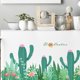 thumbnail image 2 of Un conjunto de pegatinas de pared de cactus, pegatinas de pared de plantas de flores para salas de estar, dormitorios, oficinas, decoración de pared JAMW Sencillez, 2 of 5