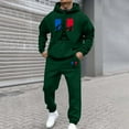 thumbnail image 1 of Street Style Sweat à Capuche Imprimé Lettre avec Design Graphique pour Tenue Décontractée et Activités Extérieures Costumes pour Hommes, 1 of 3