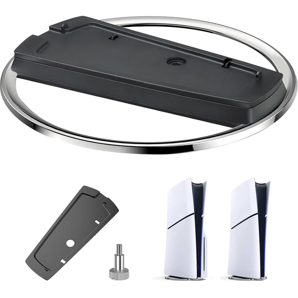 Soporte Vertical para Videoconsolas PS5 Slim Disco y Edición Digital con Tornillo, Soporte Vertical Negro Compatible con Accesorios de Consola Play Station 5 Slim