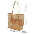 thumbnail image 3 of Large Mesh Tote Bag for Everyday Use Lightweight Breathable Open Weave Design with Dual Shoulder Straps for Women Men, 3 of 6