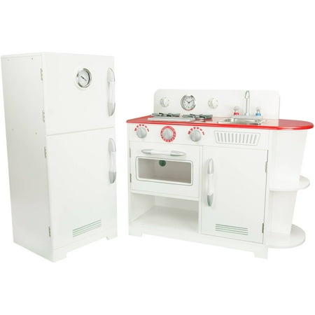 Teamson Kids Little Chef Amsterdam Retro Play Kitchen White Teamson Kids Little Chef Amsterdam Retro Play Kitchen White