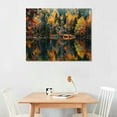 thumbnail image 2 of HENGT Large Nature Landscape Prints Canvas Wall Art Autumn the Lake Sunset Scenery Modern Relaxing Water Reflection Picture Artwork for Living Room Bedroom Decorations, 2 of 6