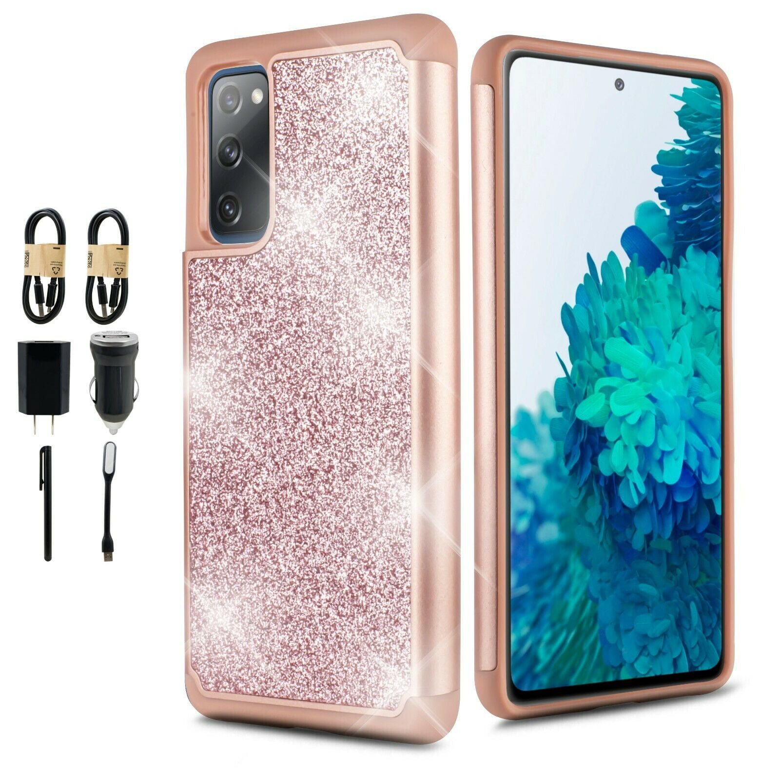 Rose Gold Glitter Hybrid Case for Samsung Galaxy Jamaica Ubuy