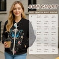 thumbnail image 7 of DISNIMO Butterfly Moon Printed Jackets for Women Zip Up Sweatshirts Floral Printed Outerwear Jacket Long Sleeve Outwear Fall Winter Outfits, 2XL, 7 of 7