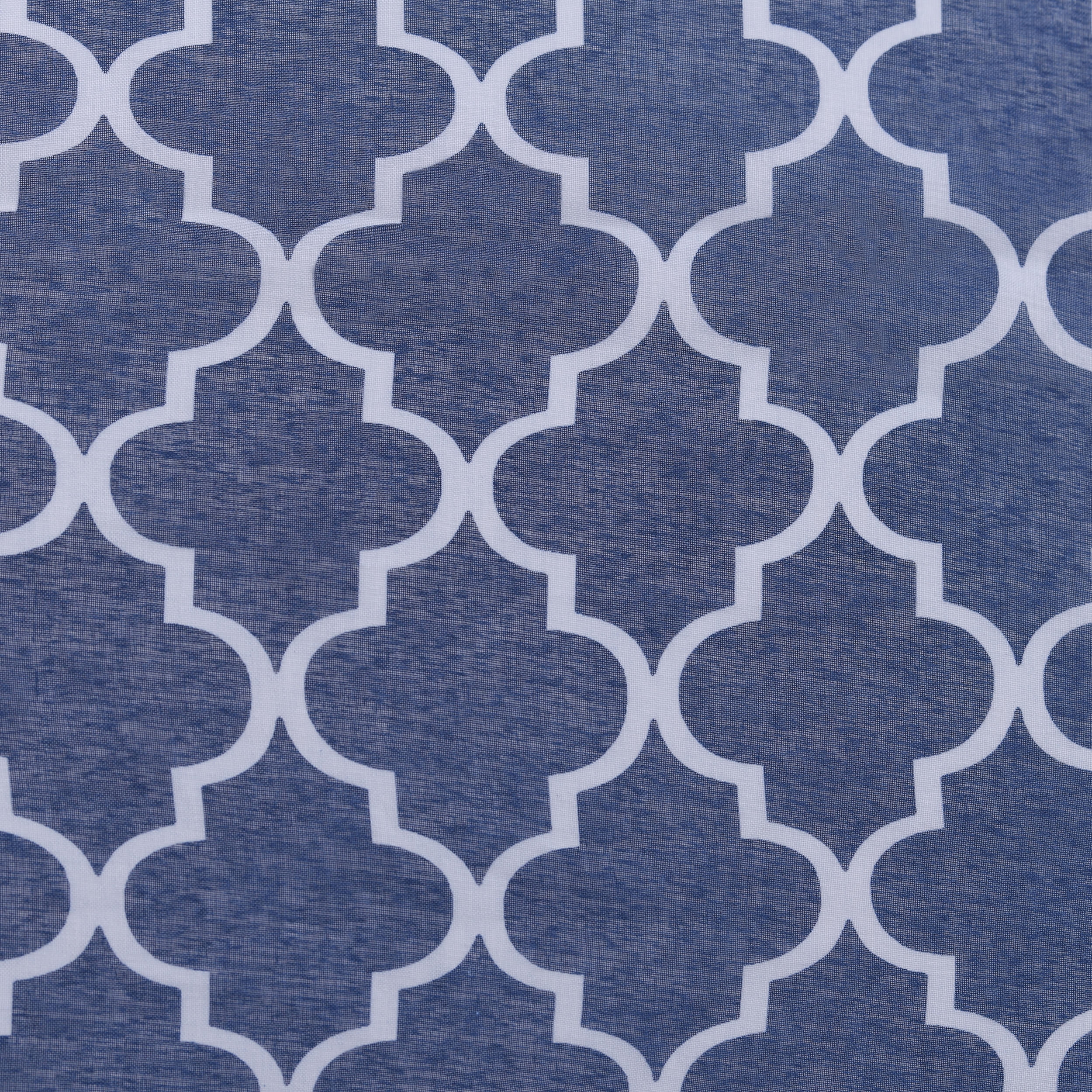 Superior Lightweight Trellis Sheer Curtains Set of 2, Grommet Header Curtain Pannel, Blue, 52"W x 108"L