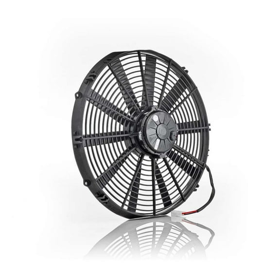 Be Cool 16in Electric Fan Puller Black Straight Blade