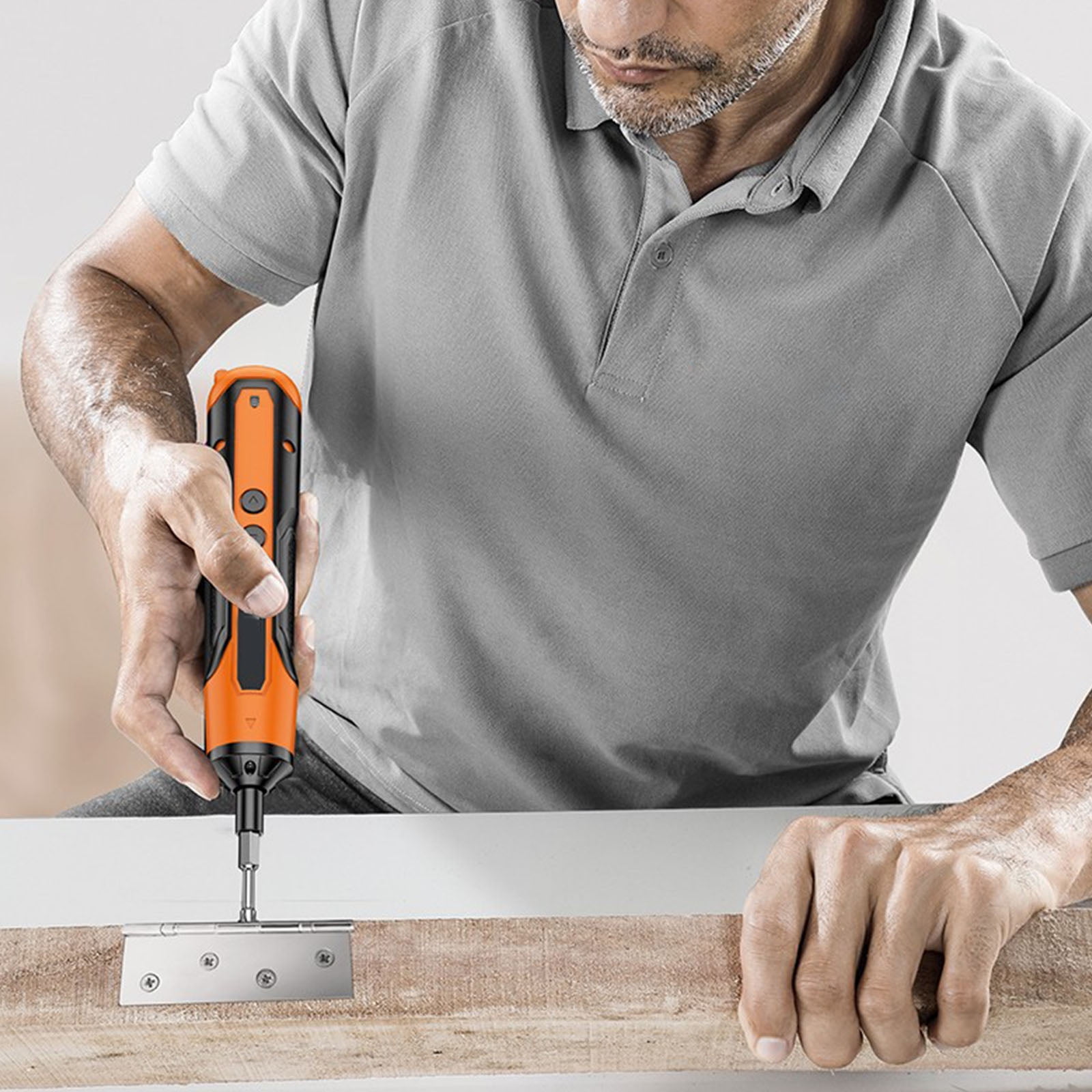 Long Lasting Lithium Powered Electric Screwdriver with Reverse Function Includes 10 Interchangeable Bits for Repairs