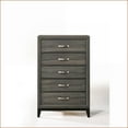 thumbnail image 5 of Chests | Valdemar Weathered Gray 5-Drawer Chest | Gray | Synthetic Wood, 5 of 5