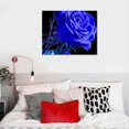 thumbnail image 5 of Fenyluxe  Blue Rose Canvas Prints Wall Art Abstract Romantic Flower Pictures Paintings Still Life Artwork Home Living Room Bedroom Decor Modern Stretched and Framed Art 20x16in, 5 of 6