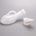 thumbnail image 2 of Urinarios portátiles para hombres y mujeres: - Urinarios de plástico portátiles con tapa y embudo para niños, adultos y ancianos (paquete de 2 blanco más gris), 2 of 5