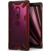 Ringke Fusion-x Case Compatible with Sony Xperia XZ3, Hard Back Shockproof Bumper Cover - Ruby Red