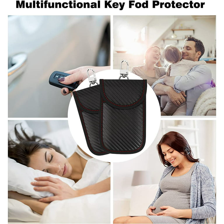Faraday Pouch for Car Keys, Car Key Signal Blocker, 3 Pack Black Faraday  Bag, RFID Key Pouch, Keyless Signal Blocking Key Case, Anti-Theft Remote  Entry Smart Fobs Protection (Carbon Fiber) 