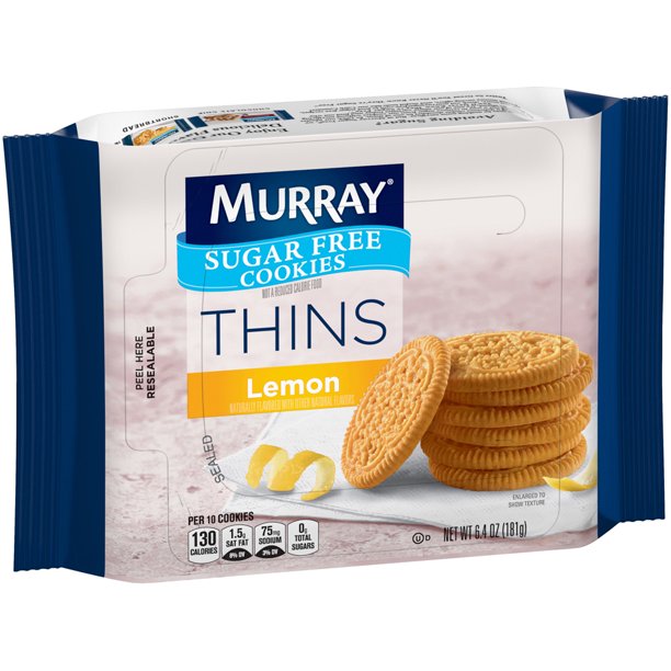 Murray Sugar Free Thins Lemon Cookies, 6.4 oz