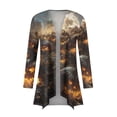 thumbnail image 3 of YVNAURA Lightweight Halloween Cardigan for Women Cute Pumpkin Ghost Print Long Sleeve Open Front Loose Knit Fall Outwear Sweater Party Daily Wear 1 Pack, Grey,XXL, 3 of 4
