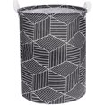 thumbnail image 1 of 43L s avec Poignée Tissu Noir Imperméable pour Lavage de Chambre Rangement Rayé s, 1 of 7