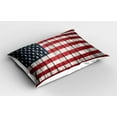 thumbnail image 2 of Ambesonne USA Pillow Sham 2 Pack, Fourth of July Independence, 36"x20", Dark Blue White Red, 2 of 3
