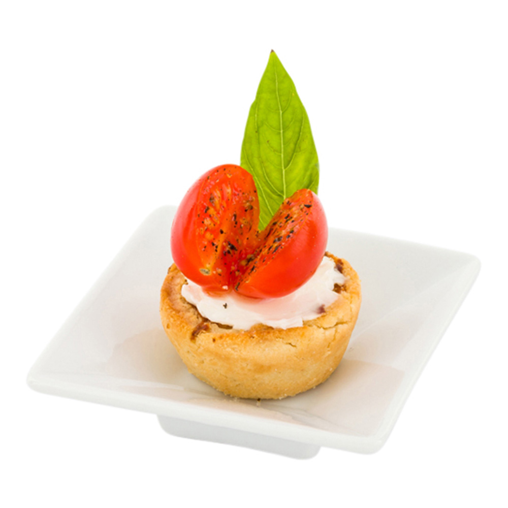 Mini Modern Porcelain Plate, Samples Plate, Appetizer Plate White 3