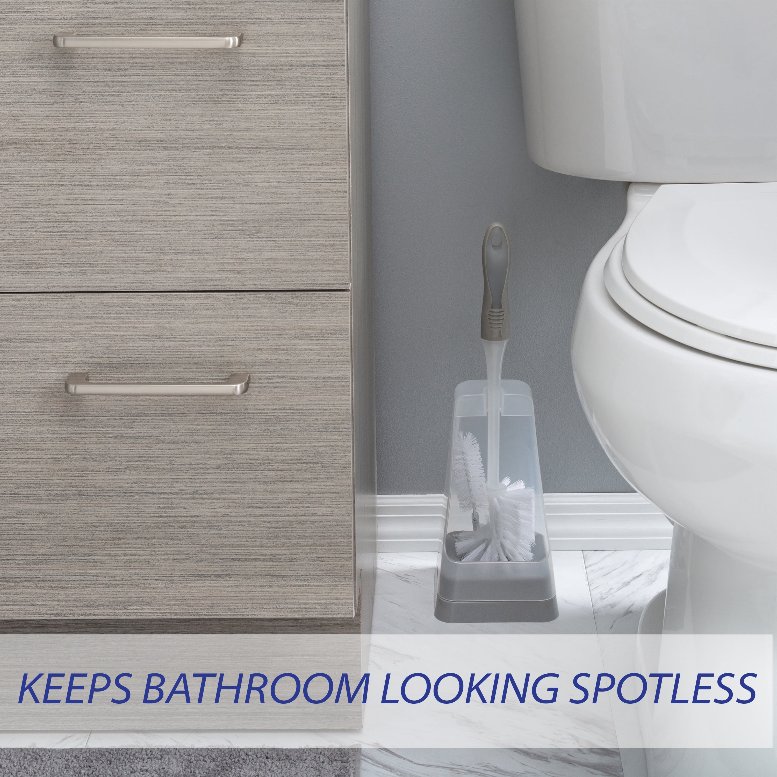 Bath Bliss 2 Pack Toilet Bowl Brush and Stand Set
