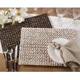 thumbnail image 5 of Fennco Styles Natural Woven Water Hyacinth Rectangular Placemats - Set of 4 (Black), 5 of 5