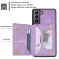 thumbnail image 2 of Dteck Zipper Storage Wallet Case for Samsung Galaxy S23 Plus, Skin Friendly Feel Leather Case with Magnetic Clasp and Back Muliti-Card Slots Holster for Galaxy S23 Plus (2023),Purple, 2 of 11