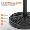 thumbnail image 4 of Nuu Garden Outdoor 26 lb, 18'' Round Patio Umbrella Base, Weighted Umbrella Stand with Hand-turn Knob, Weather-resistant Polyethylene and Concrete, for Patio Umbrellas with Φ1.5''-1.9'' Poles, Black, 4 of 9