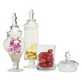thumbnail image 3 of MyGift Clear Glass Apothecary Jars (3 Piece Set) Decorative Weddings Candy Buffet, 3 of 7