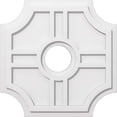 thumbnail image 2 of Ekena Millwork CMP22HS-05000 22 in. OD x 5 in. ID Square Haus Architectural Grade PVC Contemporary Ceiling Medallion, 2 of 4