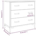 thumbnail image 4 of vidaXL Commode Noir 75x35x70 cm Pin Massif, 4 of 5