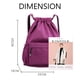 thumbnail image 2 of Mochila con cordón, bolsa deportiva para gimnasio, bolsa de viaje para yoga, para mujeres y hombres, bolsa de gimnasio impermeable, mochila de día, color morado, 2 of 5