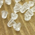 thumbnail image 1 of 100 Pcs Embouts Transparents en Silicone pour Boucles d'Oreilles, Accessoires de Bijoux, 1 of 7
