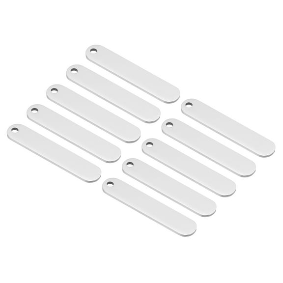 16pcs Metal Stamping Blanks, Rectangle Stamping Tags Blanks 5x1cm DIY Steel Tag for Keychain Engraving Stamping