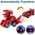 Huge Wave Transforming Dinosaur Car Toys,2 in 1 Automatic Dinosaur