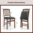 thumbnail image 4 of Costway 2 Pack Folding Dining Chairs Foldable Chairs with PVC Padded Seat & High Backrest, 4 of 10