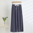 thumbnail image 2 of Posijego Pajama Pants for Women Elastic Waist Summer Loose Wide Leg Sleep Pants Ladies Lounge Pants, 2 of 3