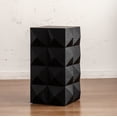 thumbnail image 6 of 23.62"Height Three-dimensional Embossed Pattern Design Retro Side Table Retro Furniture Black, 6 of 14