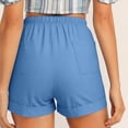 thumbnail image 4 of Ahdbta Women's Hiking Shorts Golf Athletic Outdoor Shorts Plus Size Elastic Waist Drawstring Casual Summer Beach Shorts with Pockets, 4 of 9