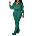 thumbnail image 2 of Spring And Summer Women's Casual Sportswear Two Piece Long Sleeved Suit Formal Jumpsuits for Women Elegant Ladies Pant Suits for Business Fall Attire Juniors Seasonal Attire Juniors Life Party Romper, 2 of 8
