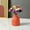 Orange, variant on Gmogad Decorative Plastic Imitation Glazed Vase - Blue Flower Arrangement Holder - Living Room TV Cabinet Decor - Dried/Fresh Flower Display - Lightweight Durable 5.91in Modern Home Accent