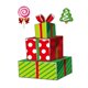 thumbnail image 1 of Christmas Decoration Glass Sticker for Window Sticker Assorted Color for Home Decoration 10Pcs, 1 of 1
