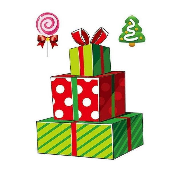 Christmas Decoration Glass Sticker for Window Sticker Assorted Color for Home Decoration 10Pcs