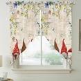 thumbnail image 2 of Gnomes Spring Floral Swag Curtains for Kitchen/Bedroom/Living Room, Daisy White Pastoral Flowers Scalloped Curtains 63 Inch Long, Rod Pocket Window Swag Topper Curtains Valances 2 Panels Set 36"x63", 2 of 8